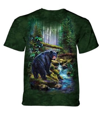 Tričko unisex The Mountain Black Bear Forest - zelené, 4XL
