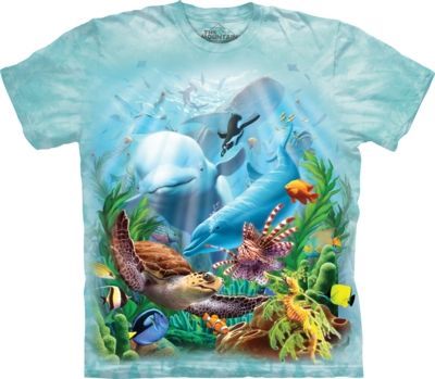 Tričko unisex The Mountain Seavillians Aquatic - modré, XXL