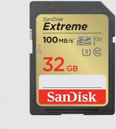 SanDisk SDHC karta 32GB Extreme (100 MB/s Class 10, UHS-I U3 V30) (SDSDXVT-032G-GNCIN)