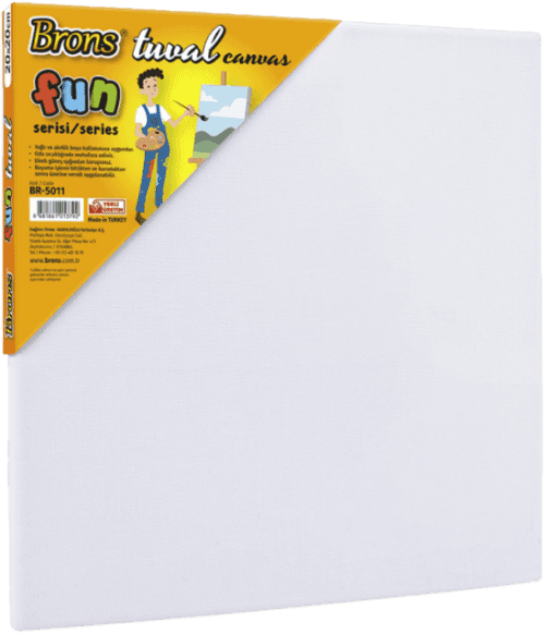 Plátno v rámu - 20x20 cm - bílé - BR-5010