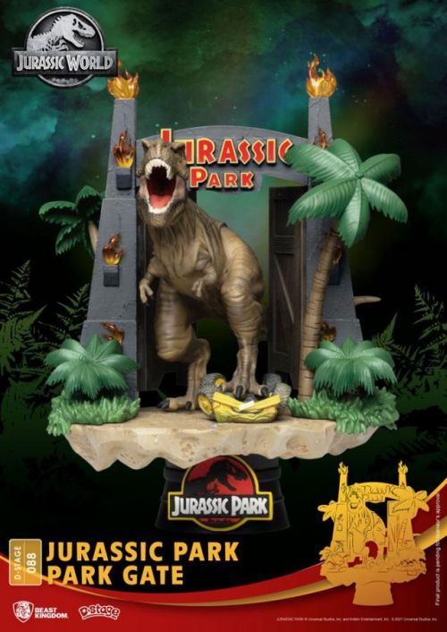 Beast Kingdom Toys | Jurassic Park - D-Stage PVC Diorama Park Gate 15 cm
