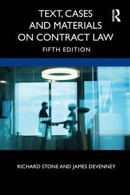 Text, Cases and Materials on Contract Law (Stone Richard)(Paperback / softback)