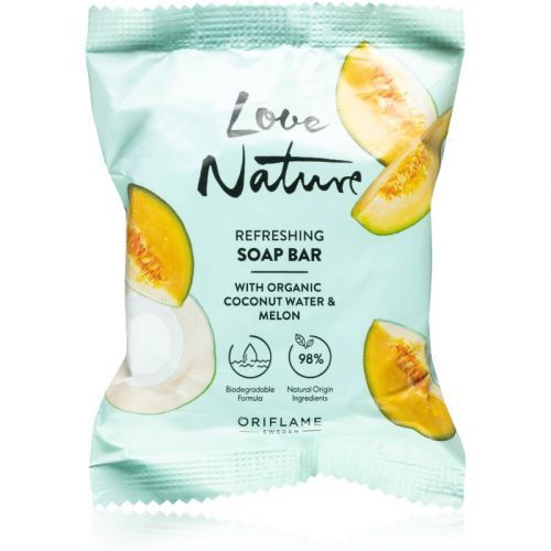 Oriflame Love Nature Coconut Water & Melon čisticí tuhé mýdlo 75 g