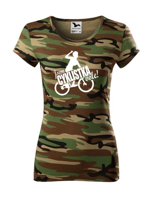 Dámské vtipné tričko Jsem cyklistka vole! - dárek pro cyklistky