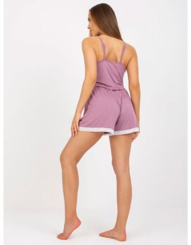 Dámské pyžamo s krátkým vrškem RUE PARIS růžové
