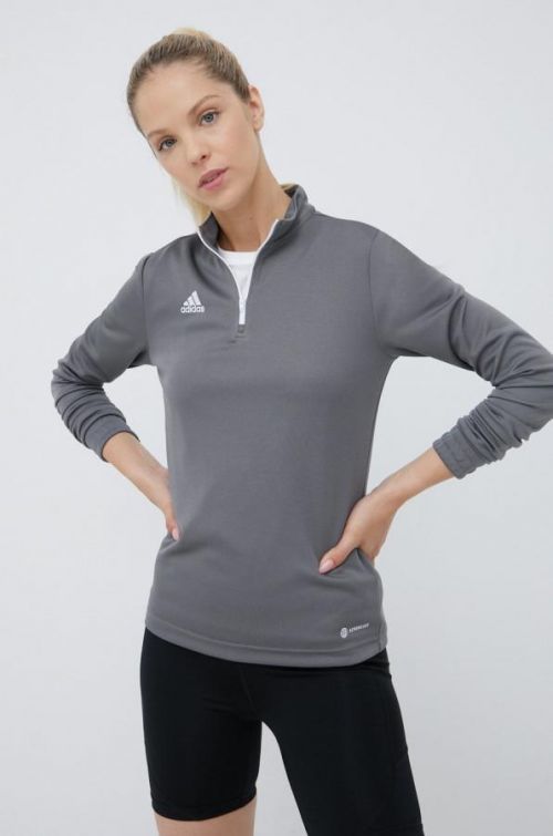Tréninkové tričko s dlouhým rukávem adidas Performance Entrada 22 H57542 šedá barva