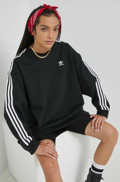 Bavlněné šaty adidas Originals černá barva,