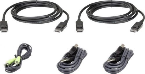 ATEN KVM kabel [1x zástrčka DisplayPort, USB 2.0 zástrčka A, jack zástrčka 3,5 mm - 1x USB 2.0 zásuvka B, jack zástrčka 3,5 mm, zástrčka DisplayPort] 3.00 m