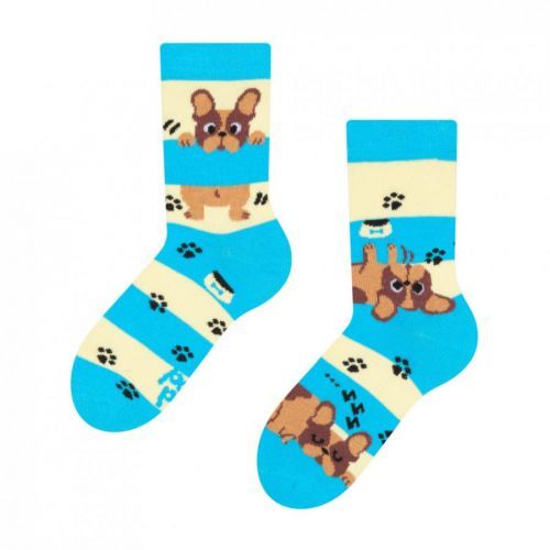 Veselé dětské ponožky Dedoles Psi a pruhy (GMKS123) 31/34