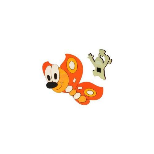 DoDo DoDo Dřevěná dekorační magnetka motýl