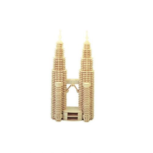 Woodcraft construction kit Woodcraft Dřevěné 3D puzzle Petronas Twin Towers