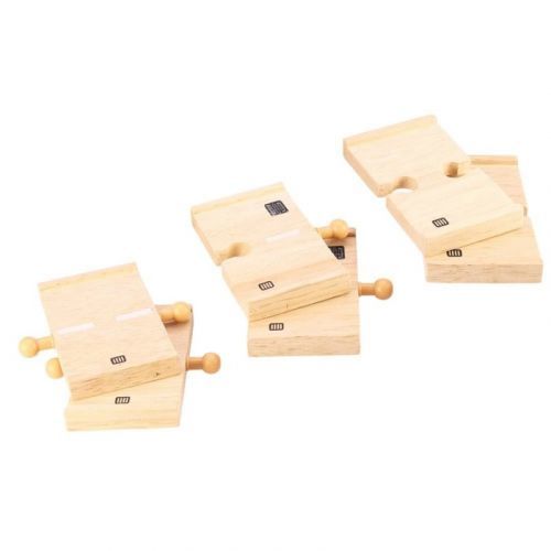 Bigjigs Rail Bigjigs Rail Dřevěné autodráhy Spojky k cestám 6 ks