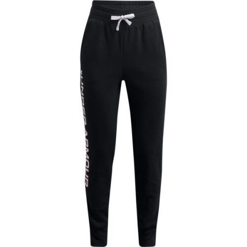 Under Armour RIVAL FLEECE JOGGERS Dívčí tepláky, černá, velikost S