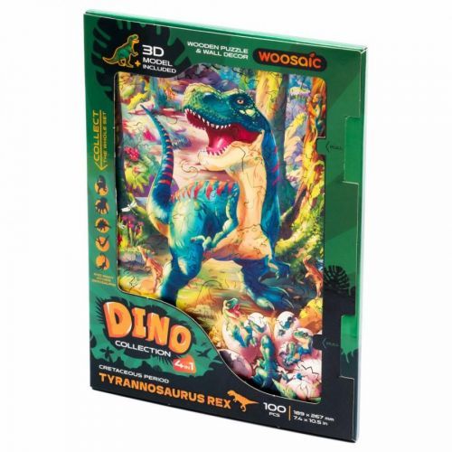 Dřevěné puzzle Unidragon Woosaic dinosaurus - Tyrannosaurus - EPEE Unidragon