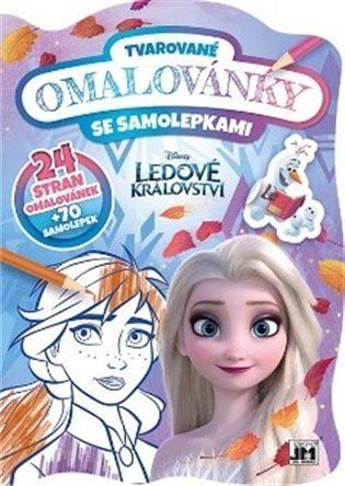 Ledové království - Tvarované omalovánky se samolepkami