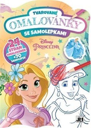 Princezny - Tvarované omalovánky se samolepkami