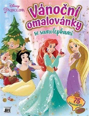 Princezny - Vánoční omalovánky se samolepkami