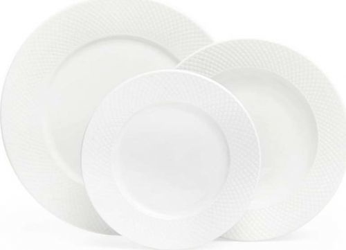 12dílná sada bílých porcelánových talířů Bonami Essentials Imperio