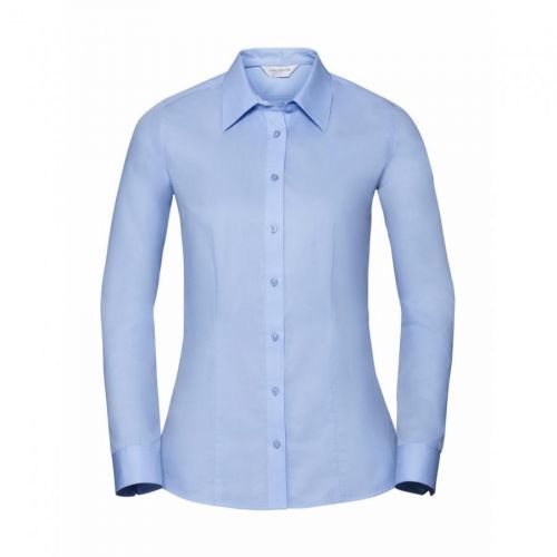 Košile dámská dlouhý rukáv Rusell Tailored Coolmax - modrá, M