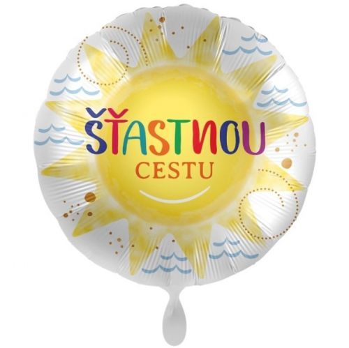 Balónek foliový Sluníčko Šťastnou cestu 43 cm