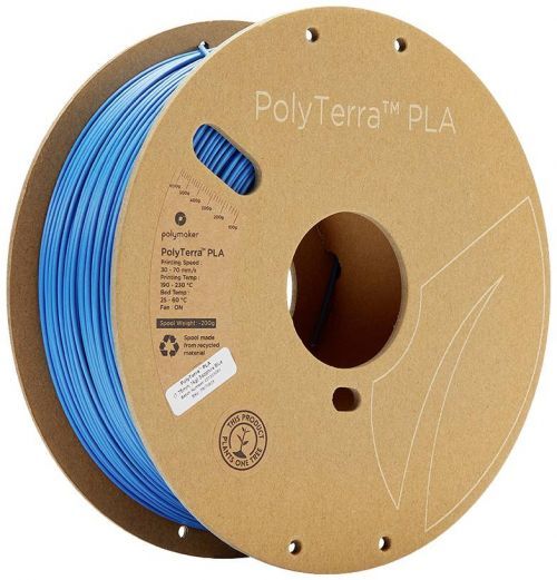 Polymaker 70828 PolyTerra PLA vlákno pro 3D tiskárny PLA plast  1.75 mm 1000 g safírově modrá , Sapphire Blue , modrá (matná)  1 ks