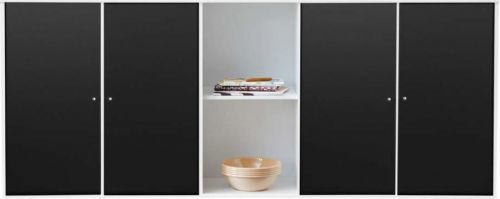 Černo-bílá nástěnná komoda Hammel Mistral Kubus, 169 x 69 cm