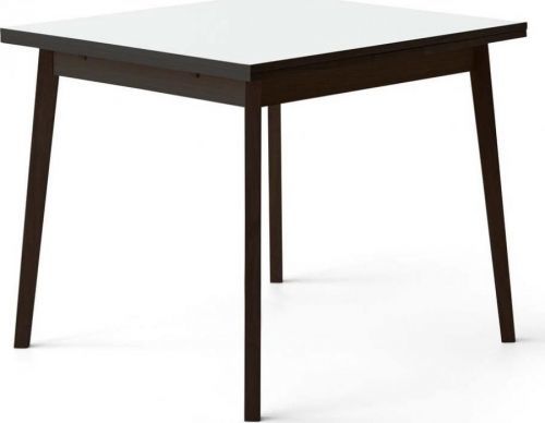 Černo-bílý rozkládací jídelní stůl v dubovém dekoru Hammel Single, 90 x 90 cm