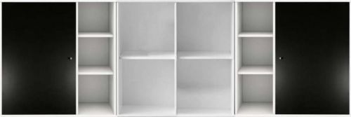 Černo-bílá nástěnná komoda Hammel Mistral Kubus, 206 x 69 cm