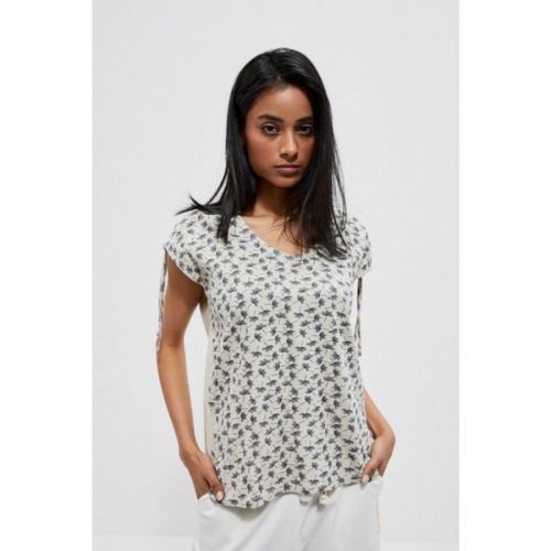 Cotton t-shirt with adjustable sleeves