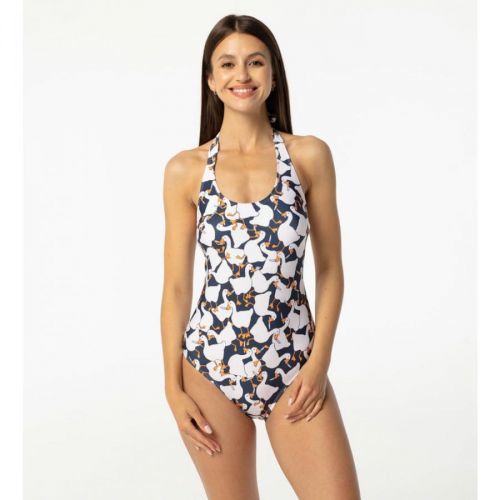 Aloha From Deer Woman's Multiple Stabs Open Back Swimsuit SSOB AFD891