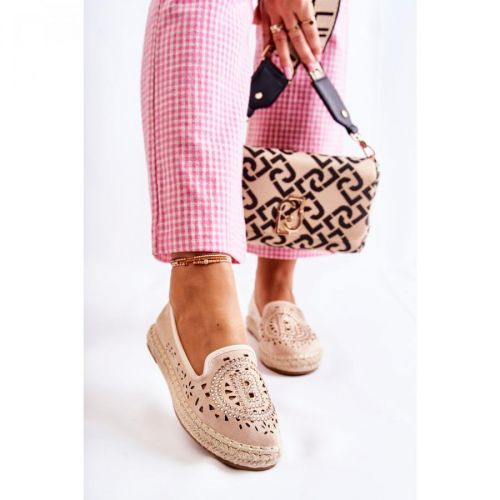 Openwork Slip-on Women's Espadrilles Beige Meredith