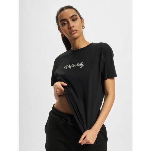 Handwriting Definitely Embroidery Women black