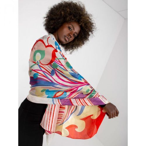 Yellow elegant scarf with patterns