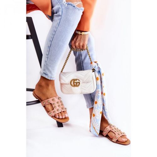 Women's Classic Slippers With Ornaments Pink Scotlyn