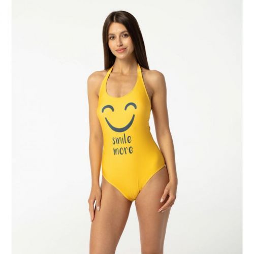 Aloha From Deer Woman's Smile Open Back Swimsuit SSOB AFD1005