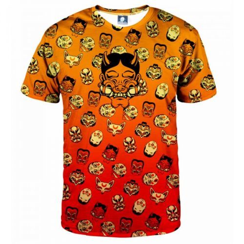 Aloha From Deer Unisex's Kabuki Mask Burning T-Shirt TSH AFD924