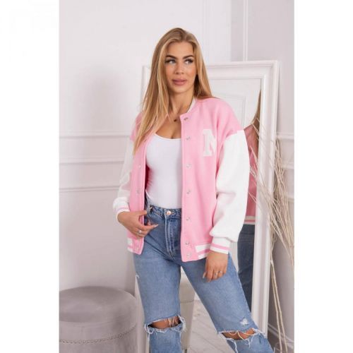 Insulated sweatshirt baseball light pink