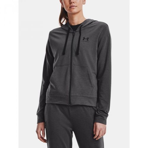 Under Armour Mikina Rival Terry FZ Hoodie-GRY - Dámské