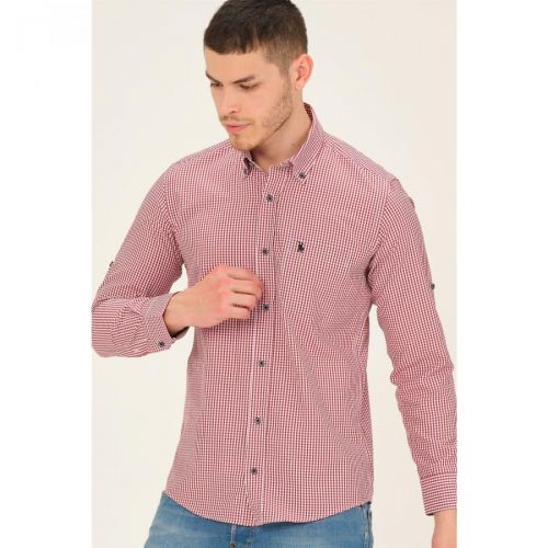G771 DEWBERRY MEN'S SHIRT-BURGUNDY