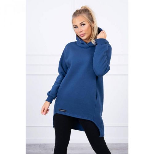 Insulated sweatshirt with longer back jeans