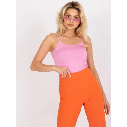A pink viscose top with thin straps