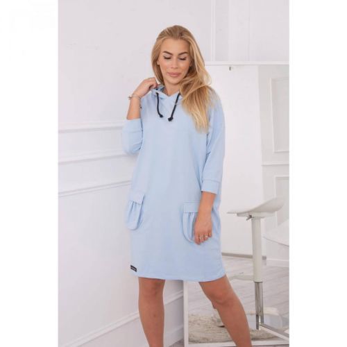 Hooded dress blue