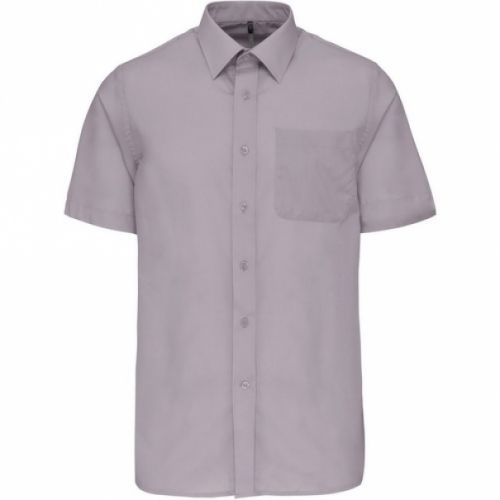 Pánská košile s krátkým rukávem Kariban ACE - světle šedá, XL