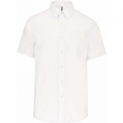 Pánská košile s krátkým rukávem Kariban Premium - bílá, 4XL
