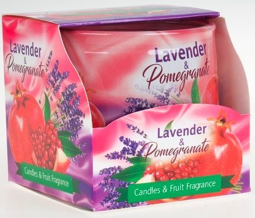 SANTO CANDLES Svíčka vonná ve skle  LAVENDER POMEGRANATE