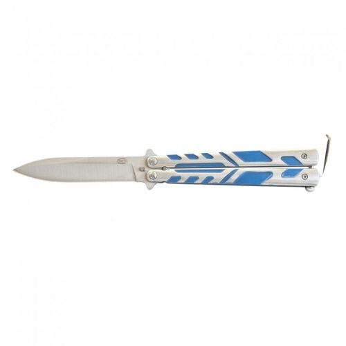 Nůž motýlek Steel Claw Knives Butterfly - stříbrný-modrý