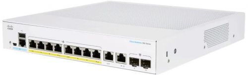 Cisco switch CBS250-8FP-E-2G, 8xGbE RJ45, 2xRJ45/SFP combo, fanless, PoE+, 120W - REFRESH (CBS250-8FP-E-2G-EU-RF)