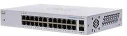 Cisco switch CBS110-24T, 24xGbE RJ45, 2xSFP (combo with 2 GbE), fanless - REFRESH (CBS110-24T-EU-RF)