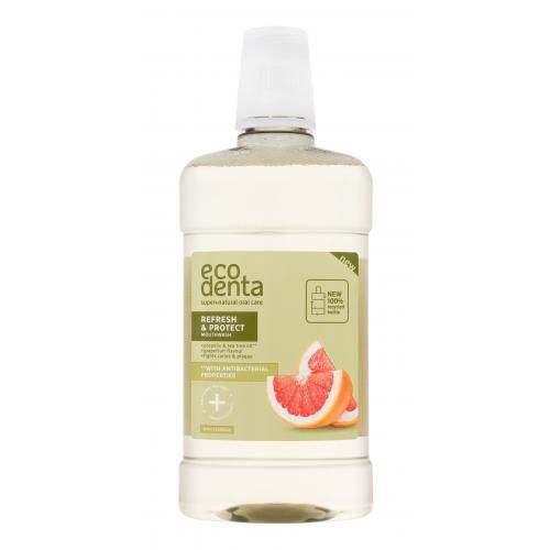 Ecodenta Super+Natural Oral Care Refresh & Protect 500 ml osvěžující a ochranná ústní voda s příchutí grepu unisex