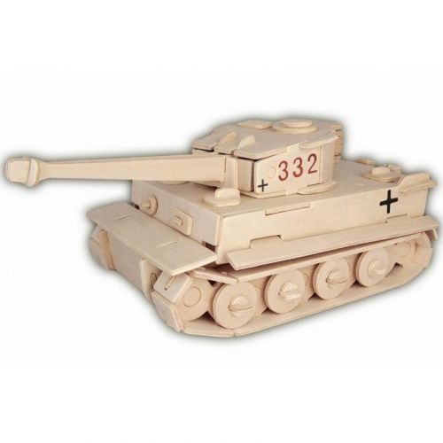 Woodcraft construction kit Woodcraft Dřevěné 3D puzzle tank Tiger MK1